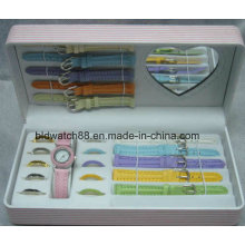 Promotion Watch Gift Sets with Changeable Straps and Rings